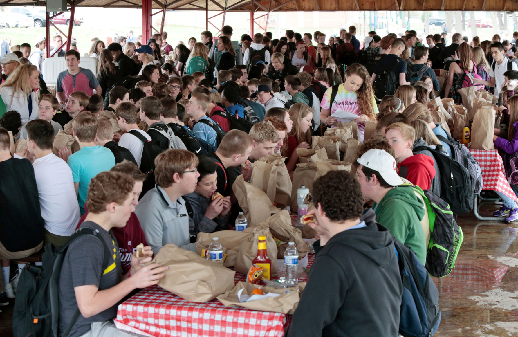 Lunch tables at 'Jesus Lunch'